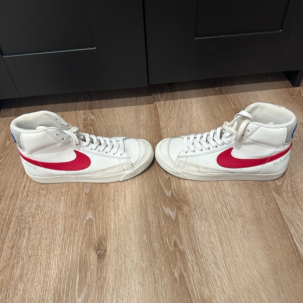 Nike Red Swoosh High-Top Sneakers